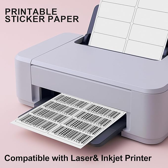 2" x 4" Shipping Labels, Address Labels, Mailing Stickers Compatible for Laser/Inkjet Printers - Matte White, 10 Up per Sheet, 40 Sheets