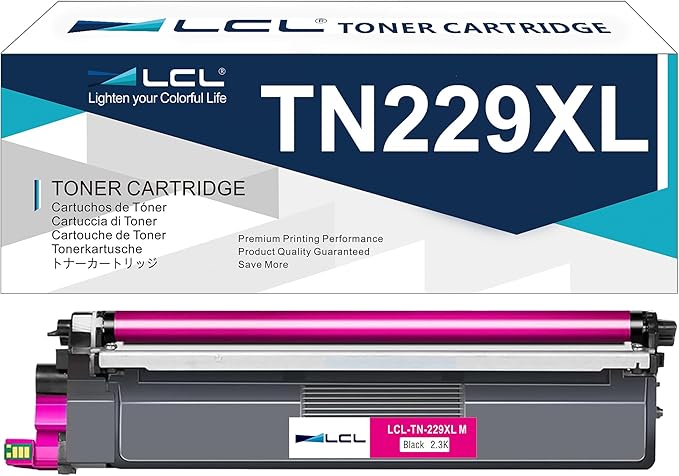 LCL TN229 TN229XL Magenta Toner Cartridge Compatible with Brother TN 229 229XL TN-229XL TN-229 for MFC-L3780CDW HL-L3280CDW HL-L3220CDW MFC-L3720CDW HL-L3295CDW HL- L3300CDW HL-L8245CDW (1-Pack)