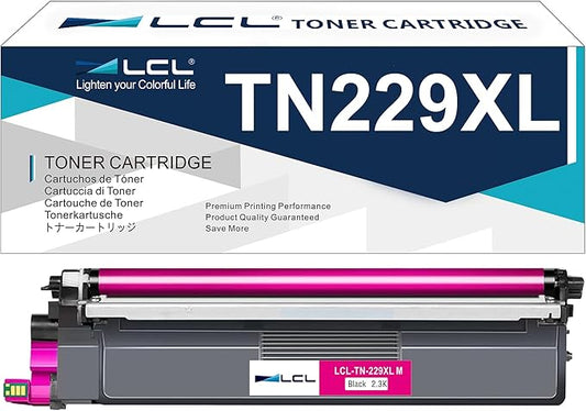 LCL TN229 TN229XL Magenta Toner Cartridge Compatible with Brother TN 229 229XL TN-229XL TN-229 for MFC-L3780CDW HL-L3280CDW HL-L3220CDW MFC-L3720CDW HL-L3295CDW HL- L3300CDW HL-L8245CDW (1-Pack)