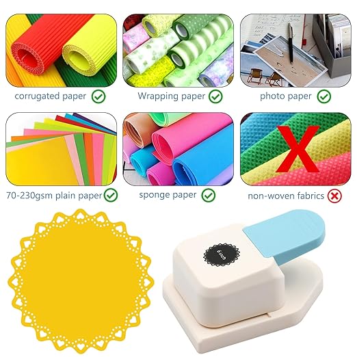 Paper Corner Punch Circular Hollow Heart Pattern, Large Craft Corner Punch Paper Cutter Portable Corner Hole Punch for Srapbooking, DIY Crafts, DIY Crafts, Card Making