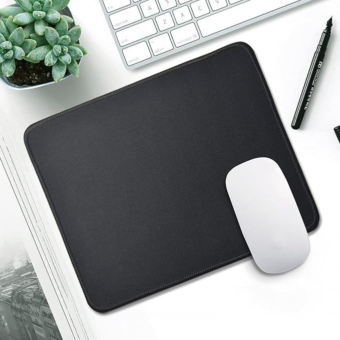 Zhithink 17 Pcs Computer Mouse Pad, Non-Slip Rubber Base and Textured Stitched Edge Mousepads,Mouse Pad Pack for Office and Home,10.2x8.2 Inches,3 mm Thickness