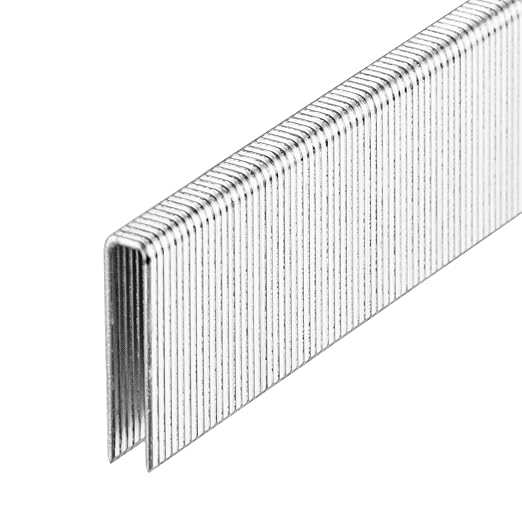 meite 18 Gauge 1/4-Inch Narrow Crown Staples, 1-1/8-Inch Length Galvanized Staples for Heavy Duty and Upholstery, 4,000 Counts/Box (10 Boxes)