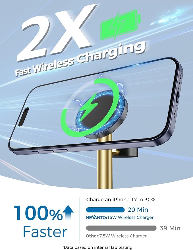 2026 3 in 1 Wireless Charging Station for Apple MagSafe Charger, 15W Fast Magnetic Mag-Safe Charger Stand for iPhone 17 16 15 14 13 12 Apple Watch AirPods Series GoldBlack