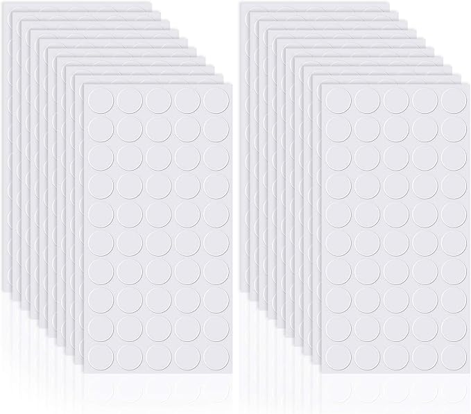 Zonon 1000 Pcs Double Sided Adhesive Dots Clear Glue Point Tape Stickers Balloon Glue Round Mini No Traces Adhesive Sticker Dot Sticker for Classroom Decor Craft DIY Office (0.79 Inch/ 20 mm)