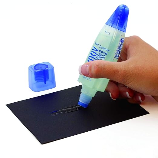 Tombow 52180 Mono Aqua Liquid Glue, 1.69 Ounce, Dual Tip Dispenser for Precise to Full Coverage Application that Dries Clear. (Pack of 2)