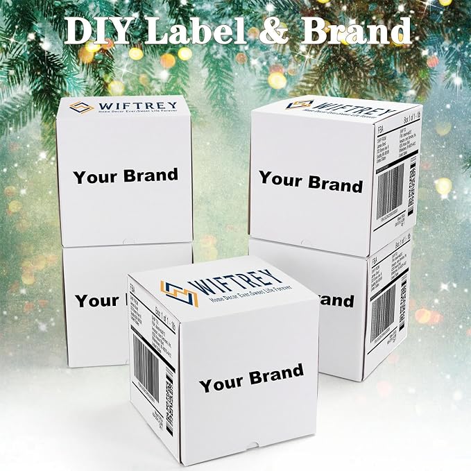 WIFTREY 15 Pack 8X8X8 Small Shipping Boxes, White Corrugated Cardboard Box 8''x8''x8'' for Mailing Packing Shipping