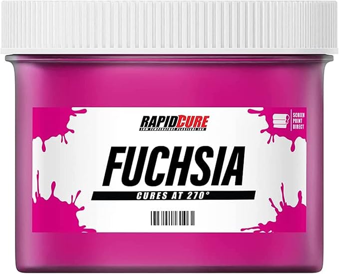 Rapid Cure® Screen Printing Ink Fuchsia (Gallon - 128oz.) - Plastisol Ink for Screen Printing, Fast Curing Fabric Paint - Screen Print Direct®, USA Made