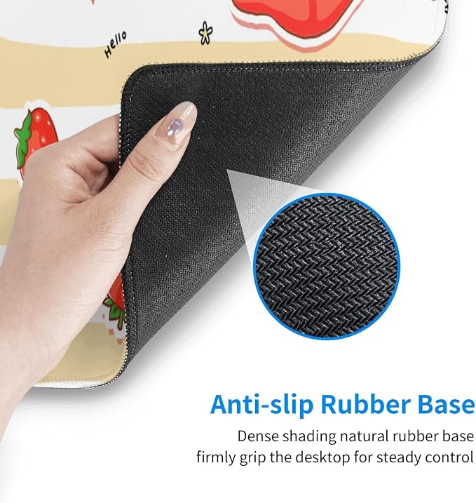 Cute Hamster Mouse Pad XL Large Mousepad Non Slip Rubber Base Desk Mat for Laptop Computer Gaming 31.5" X 12"