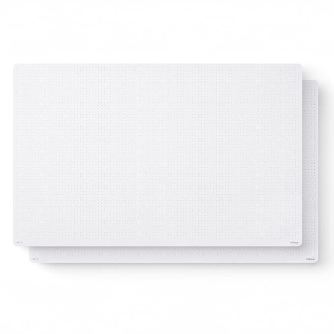 Dot Grid Notepads 11 x 17 inch, 2 Pack | Large Dotted Memo Desk Pads with Premium Thick Paper 120gsm
