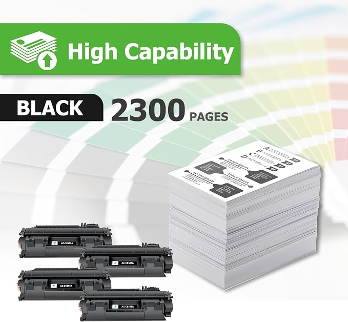 05A CE505A Toner Cartridge Black for HP P2035 P2055dn P2030 Printer 4 Pack | Compatible for HP LaserJet P2035 P2035N P2055DN 2055DN 2035N P2050 P2030 P2055D P2055X 2055D 2055X Printer Ink