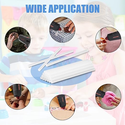 Hot Glue Sticks, Mini Size, 6" Long x .27" Diameter, 50 Count, Clear, for Kids Adults DIY Art Craft Gluing Repairing Sealing Festival Home Decoration
