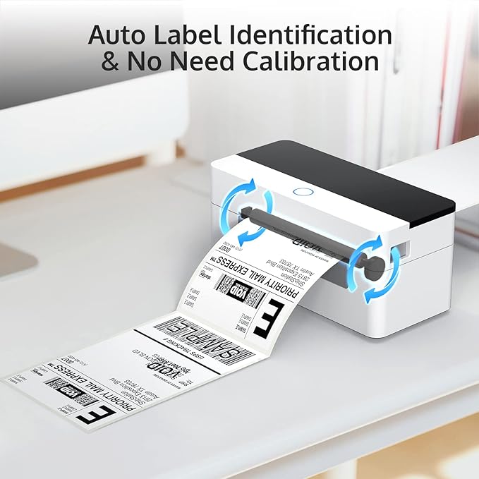 OFFNOVA USB Shipping Label Printer, 4x6 Label Printer for Shipping Packages, High Speed Thermal Printer, Supports ShipStation UPS FedEx Ebay, NO Bluetooth Function