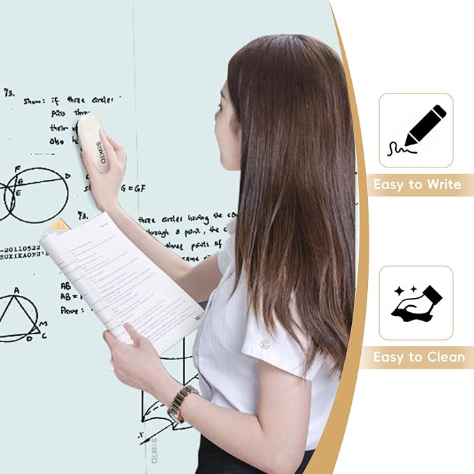 Glass Whiteboard - Glass Dry Erase Board 48" x 96" Magnetic White Board Glass Writing Board White Boards for Walls Wall Office Home