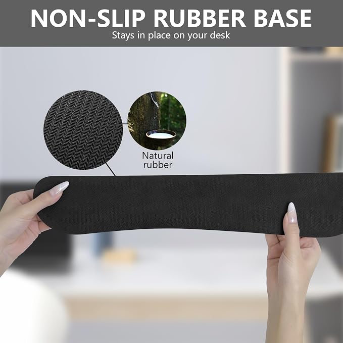 Wrist Rest for Computer Keyboard and Mouse, Ergonomic Design Wrist Support Pad for Keyboard, Soft Memory Foam Desk Pads Support Hand and Arm Easy Typing Pain Relief, 2 Piece Pad, Pink