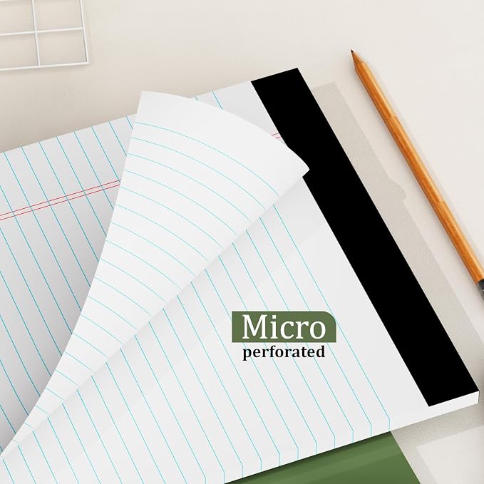 AILZFEI 720 Sheets Legal Pads 8.5 x 11 College Ruled White Paper Note Pads 24 Pack Clear Print Writing Pads 8x11 Legal Pads Narrow Ruled Pads of Paper