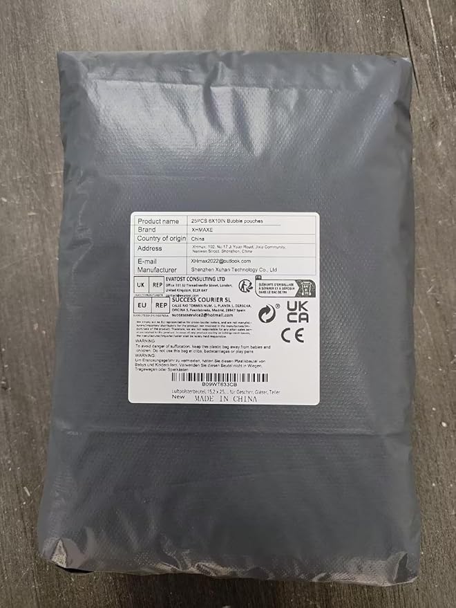 6''x10'' Bubble Pouches Wrap, 25Pcs Clear Bubble Out Bags Protective Shockproof Foam Bags, Double Walled Cushioning Bags for Storage, Moving, Shipping and Packing Supplies for Dishes Glasses Plates