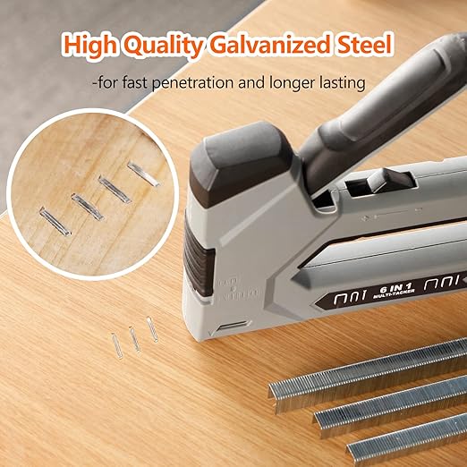 Heavy Duty T50 9/16 Inch Length Staples 5000-Count, 3/8 Crown 20 Gauge Galvanized, for Pneumatic, Electric, Manual T50 Stapler Gun