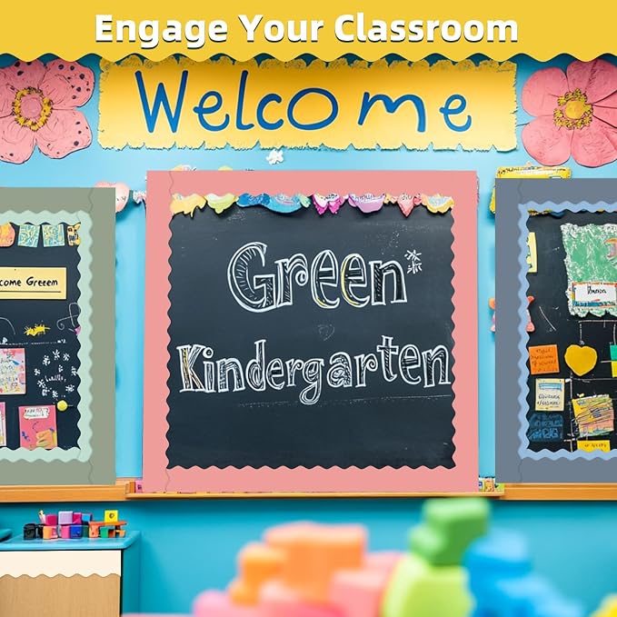 8 Rolls 262.4 Ft Bulletin Board Borders Set - Decorations for Office, School Classroom Decor, Teachers & Home DIY - Posters & Birthday Parties - Board Trim （Neutrals Color）