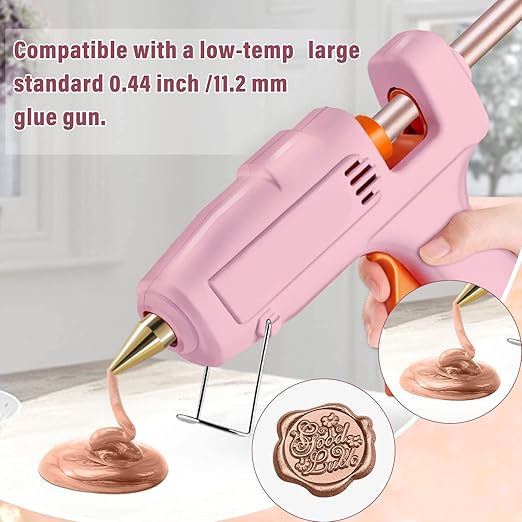 Sealing Wax Sticks, Paxcoo 20pcs Wax Seal Sticks, Glue Gun Sealing Wax Sticks for Wedding Invitations, Letter, Envelope, Cards and Crafts (Champagne Color)