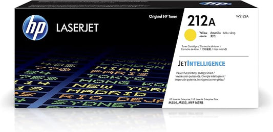 HP 212A Yellow Toner Cartridge Printers | Works with Color LaserJet Enterprise M554, M555 Series; Color LaserJet Enterprise MFP M578 Series | W2122A