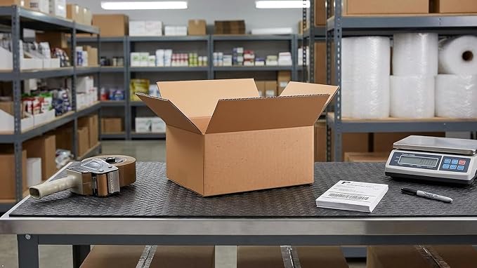 Corrugated Small Mail Shipping Boxes, 9 x 7 x 5 inch, 25 pack | Corrugated Box Mailers, For Storage, For Shipping, For Mailing