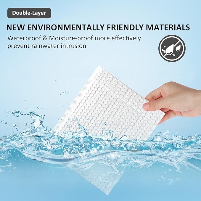 Bubble Mailers 8x12'' 100 Pack and 24PCS Fragile Stickers White Thick Waterproof Padded Poly Envelopes Bubble Wrap Mailers Self Seal Shipping Bags for Mailing Small Business Homes Envelope Mailers #2
