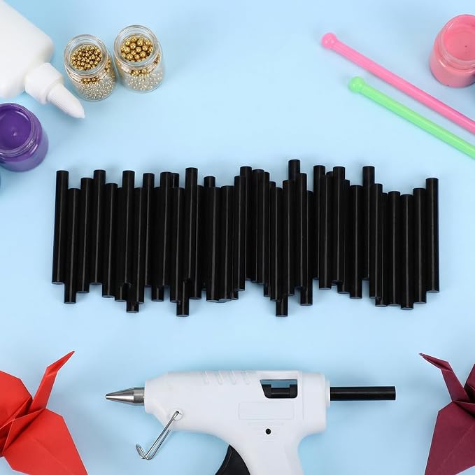 72 Pack Black Hot Glue Sticks, 4" x 0.43" Black Glue Sticks for Craft, DIY, Decoration, Car Dent Repair, Gluing Project, Sealing, All Temp