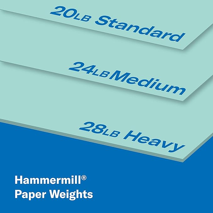 Hammermill Colored Paper, 20 lb Turquoise Printer Paper, 8.5 x 11 - Made in the USA, Pastel Paper, 103820C - 10 Ream (5,000 Sheets)