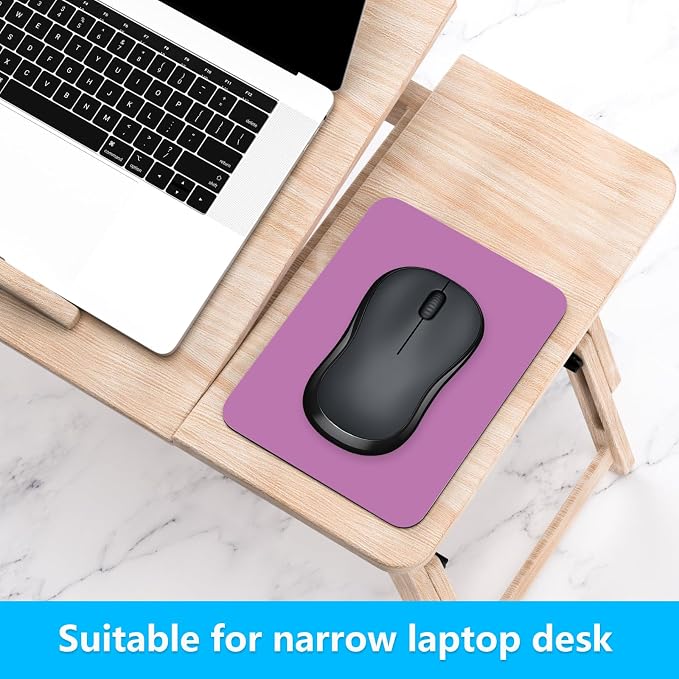 Dapesuom Small Mouse Pad, 6 x 8 Inch Thick Rubber Premium-Textured Non-Slip Portable & Washable Mini Mouse Mat for Women Men Wireless Laptops Keyboard Tray Gaming Work Computer Travel, Radiant Orchid