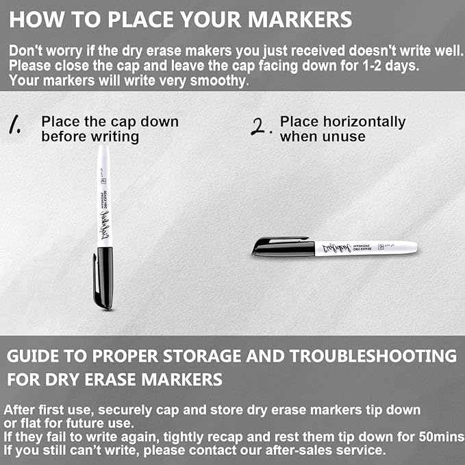 Dry Erase Markers Bulk, 84 Pack Black Fine Point Tip Whiteboard Markers, Low Odor Dry Erase Markers for Office, Home - Work on Calendar, Refrigerator, and More