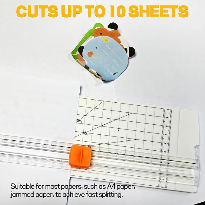 Paper Cutter Slider Mini Small，14 Inch Paper Trimmer,Papercutter Slicer (Includes 5 Blades ）