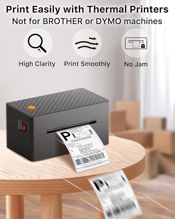 iEager 4x6 Inch Thermal Labels, White Shipping Label Stickers, Commercial+ Grade Thermal Printer Sticker, 500 Labels/Pack
