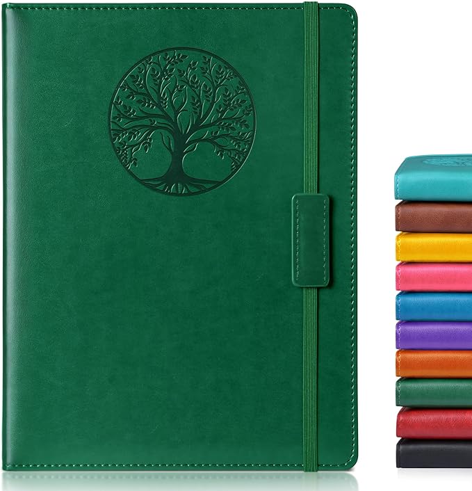 Lined Journal Notebook for Women Men,256 Pages B5 Large Hardcover Leather Journals for Writing,Travel,Business,Work & School,College Ruled Notebooks for Note Taking,Diary Notepad 7.8"×10.2"