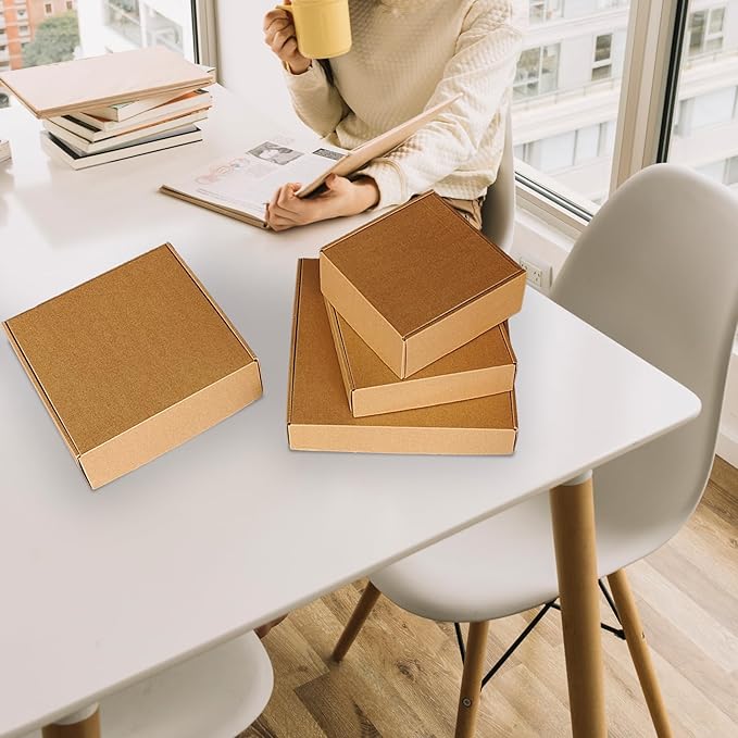 11x11x2 inch Shipping Boxes，Bulk 20 Pack，Brown Corrugated Mailers Cardboard Literature Mailer Box for Packaging Business, Mailing,Moving and Storage，Small Gift Boxes for Wrapping Mailing Present