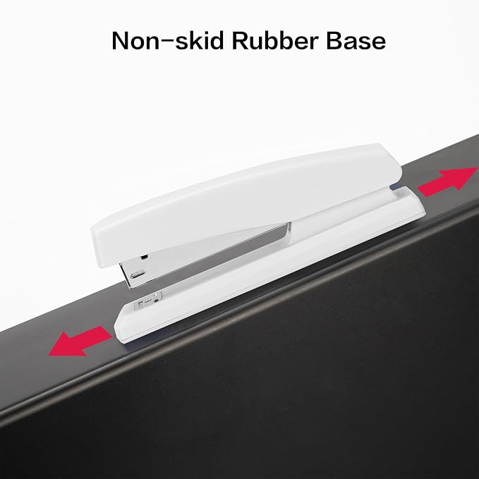 Deli Stapler, 25 Sheet Capacity, 1000 Staples & Staple Remover, White