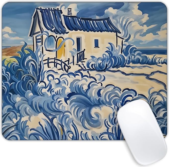Van Gogh Landscape with Houses Mouse pad Customized Mousepad Non-Slip Rubber Base Mouse Pads for Computers Laptop Office Desk Accessories Mouse pad
