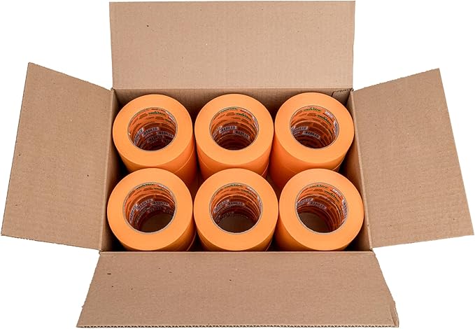 FrogTape ProGrade Orange Painters Tape, 2 Inch Wide (1.88 in. x 60 Yds), High Adhesion, Paint Tape for Indoor & Outdoor Applications, Orange, 18 Rolls (288435)