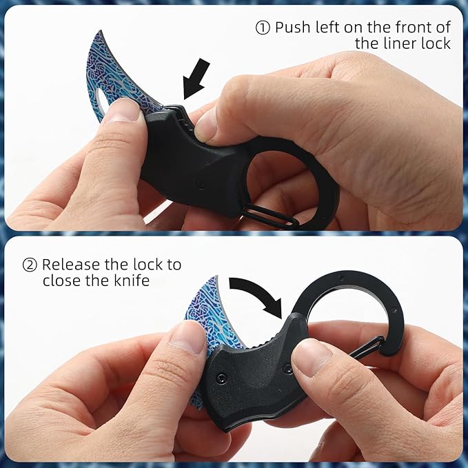 Small Pocket Knife for Women Men，Cool Folding Knife Box Cutter，Folding Utility Knife with 1.38''Sharp Blade，Mini EDC Knives for Everyday Carry,Ideal Gifts for Men and Women（Lightning Texture）