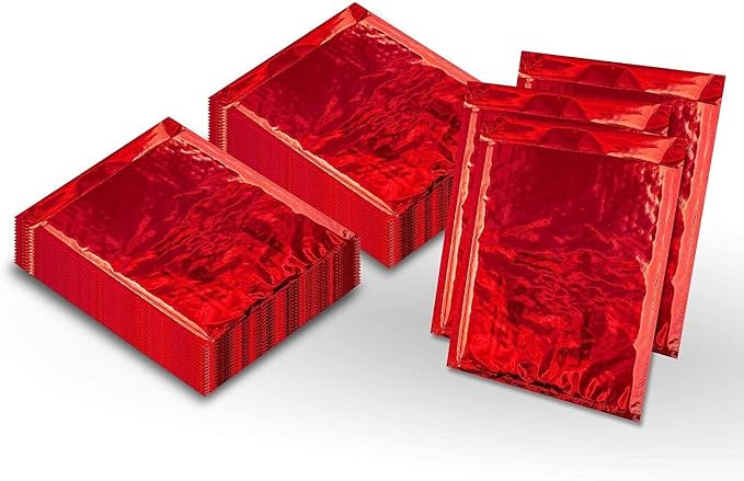 Metallic Bubble Mailers 6.5 x 9 Inches Matte Black, 350 Pack Heavy Style Padded Envelopes for Shipping, Mailing, Packaging Protection