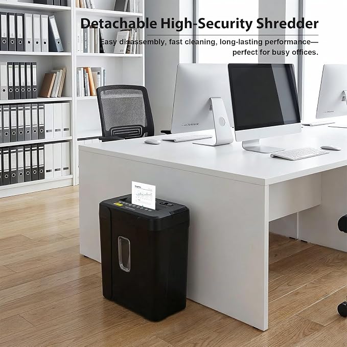 Wingwise 14 Sheets Paper Shredder for Home Office | P-4, 2 Mins Runtime, 5.5 gal, Cross Cut, Shreds Credit Cards & CDs