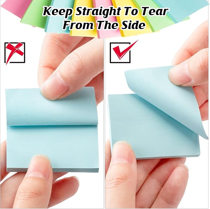 Fainne 60 Pads Sticky Notes Bulk 1.5x2,Simple Style,Classic Color,60 Pads | Bulk Mini Posted Pads, 50 Sheets Each, Self Stick Memo Paper for Office School Notebook, Bright Assorted Colors