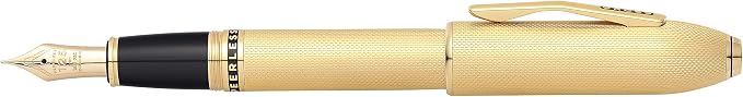 CROSS Peerless 125 23 Carat Heavy Gold Plated Fountain Pen, Fine Nib