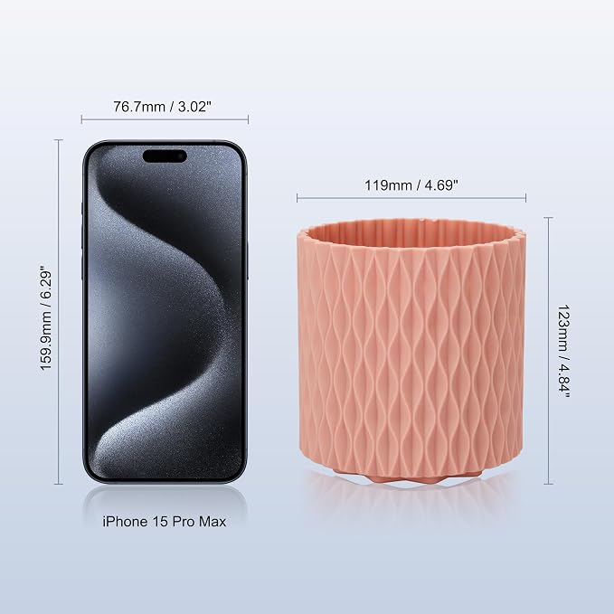 Pencil Holder - 360° Rotation, 5 Slot Desk Supplies For Women Office Aesthetic. Pencil Holder For Office&School, Desk Accessories(Pink)