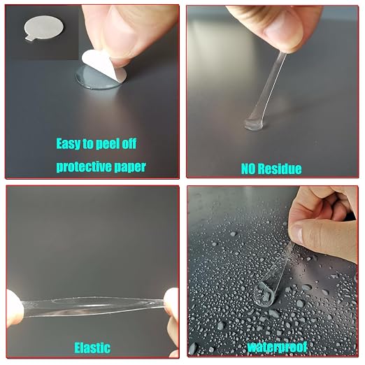200 Pcs (0.79'') Sticky Tack, Double Sided Sticky Dot, Clear Poster Stickers Round Putty, No Trace Poster Adhesive Putty Removable Waterproof Stickers for Festival Decoration Sticky Dot (20mm)