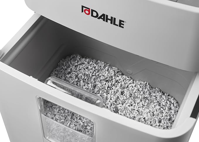 Dahle 52214 Paper Shredder, Cross Cut, P-4 | O-3 Security, German Engineered, Jam Protection, Oil Free, SmartPower, Shreds CDs, 20 Sheet Max, 11 Gal Bin