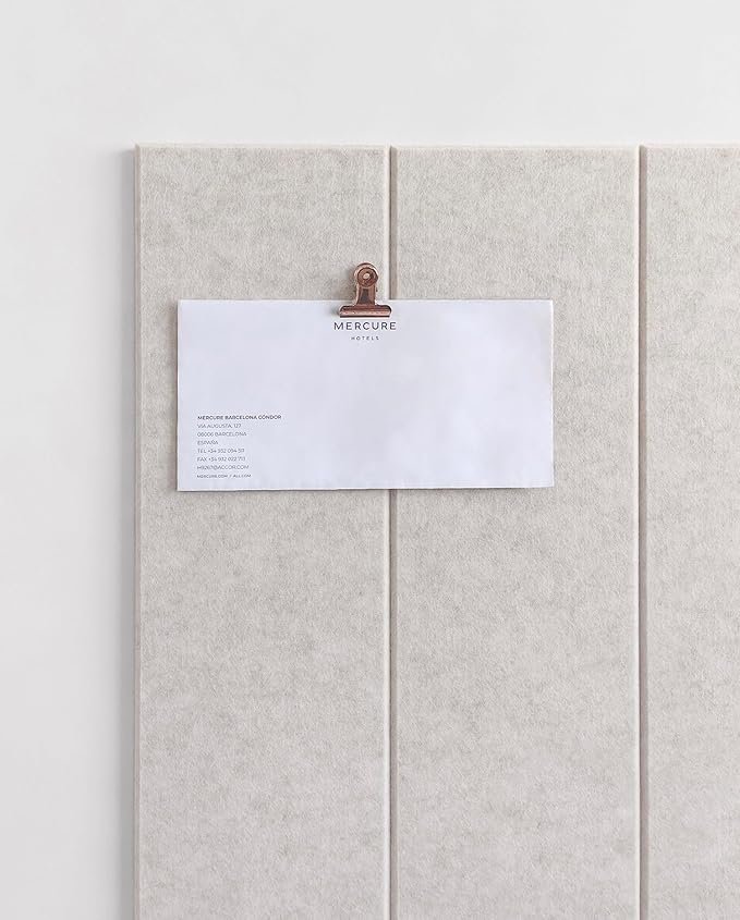 24"x47" Large Cork Board Alternative – 8 Pack Shiplap Felt Wall Tiles with Safe Removable Adhesive Tabs | Felt Bulletin Board Tiles for Walls Pin Board for Office, Home, Classroom, Kids Room – Ivory