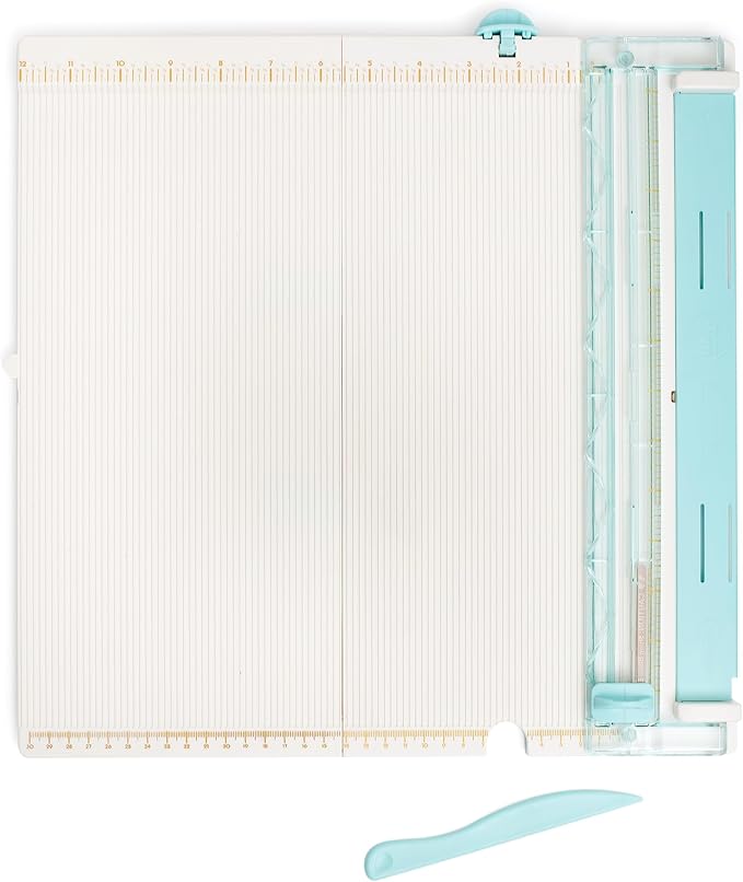 We R Memory Keepers Trim & Score Board (71337-1), 12x12 Board with Scoring Tool and Two Titanium Blades (71338-8), Great for Scrapbooking, Card Making, Paper Crafts