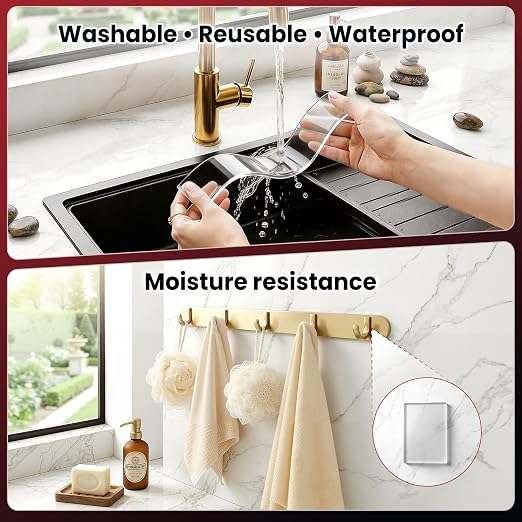 NULTAT 100 Feet Double Sided Tape Heavy Duty, Nano Reusable, Removable, Washable Double Stick Tape for Wall, Clear Multipurpose Two Sided Adhesive Tape 1.18" x 120" (100 Feet)