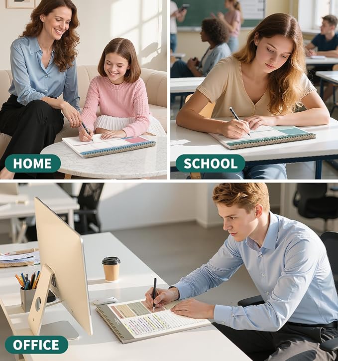 104 Pgs Weekly To Do List Notepad 52 Duplex-Printed Undated Sheets 100 GSM | （8.5"×11") Weekly Desk Planner For Work Home School Office Desk Accessories Supplies & Goal Setting Tasks - Green