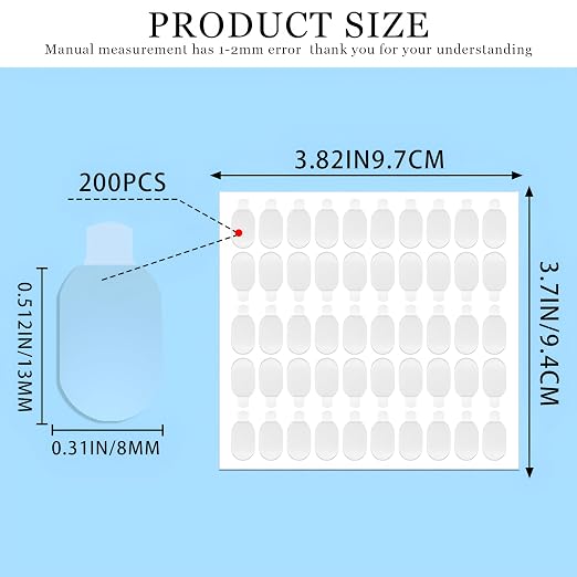 200PCS Adhesive Stick Dots Clear Double Sided Adhesive Putty with Pull Tabs,Removable Sticky Tack Glue Dots for Wall Hanging Crafts Balloons Festival Party Decorations Picture Poster Classroom Decor